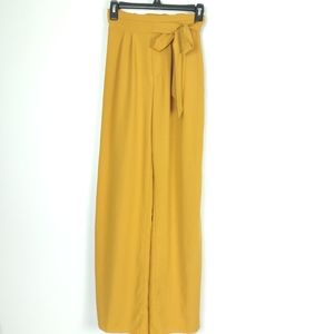 Yellow Charlotte Russe Flare Trousers Extra Small